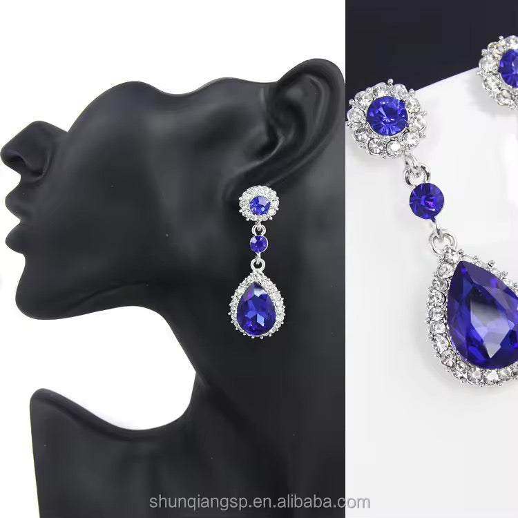 blue earrings