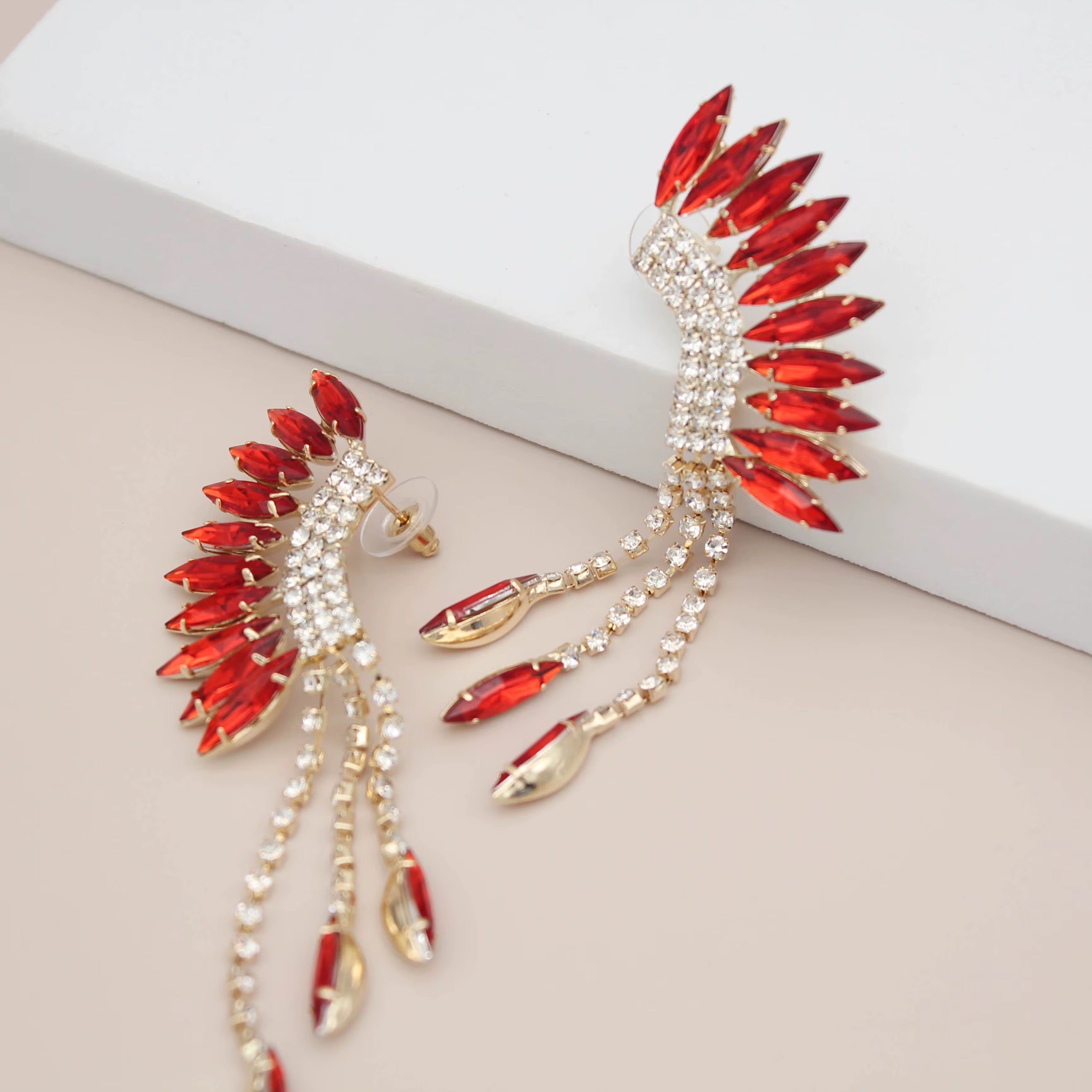 red earrings