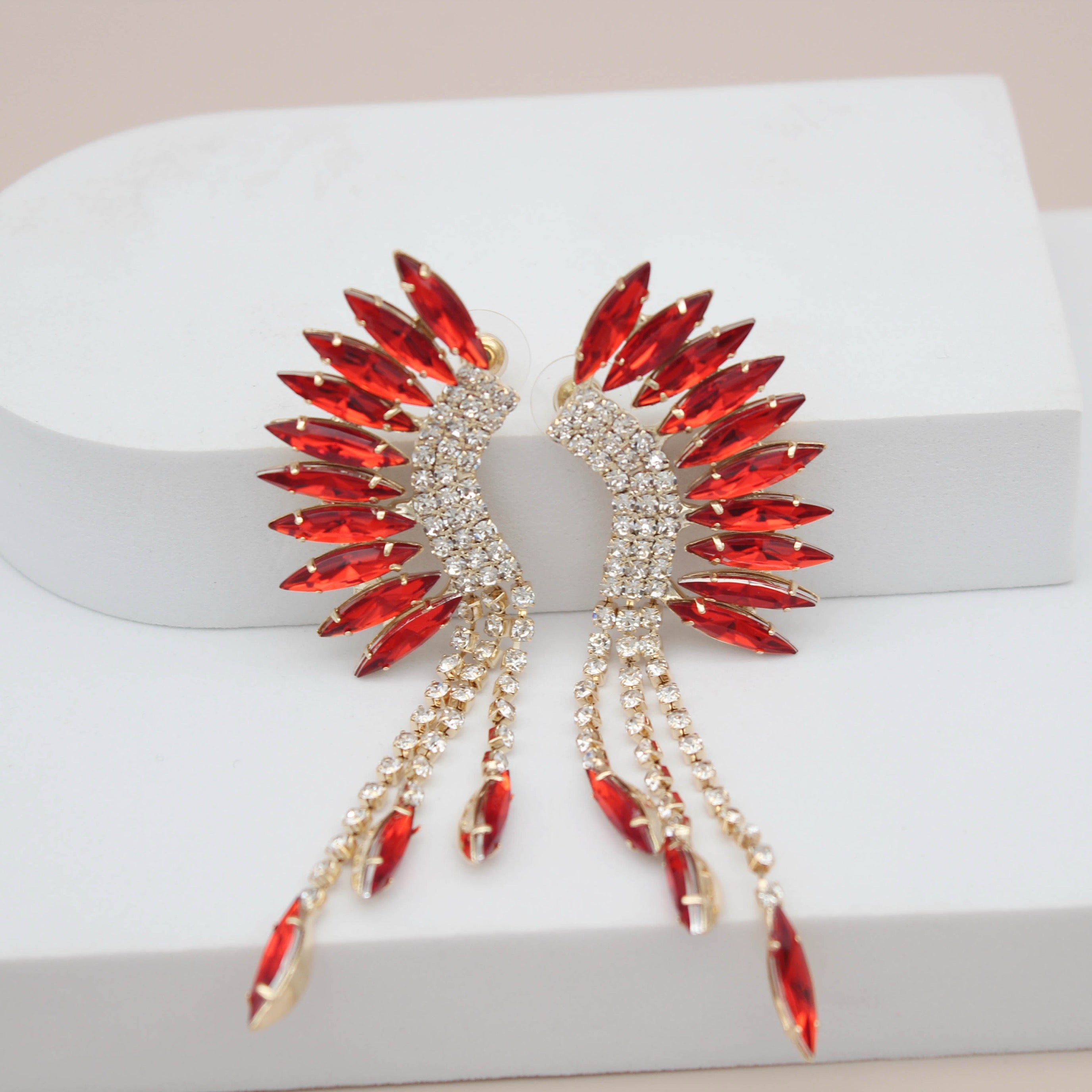 red earrings