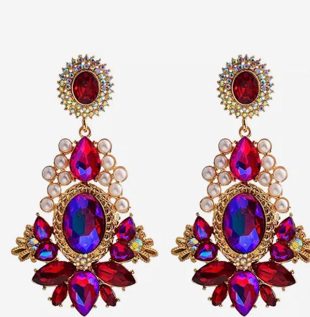 Gemstone Dangle Earrings